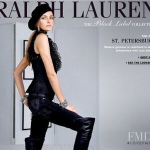 Ralph Lauren Black Lace & Ruffle Peplum Blouse